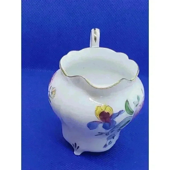 Vintage Mini Pitcher Creamer Syrup Vase Fine China Flowers Rosetti Japan 1950 - Picture 3 of 14